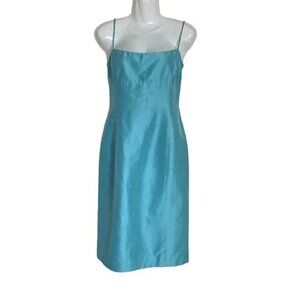 Laundry teal silk dress sz 12 Pet